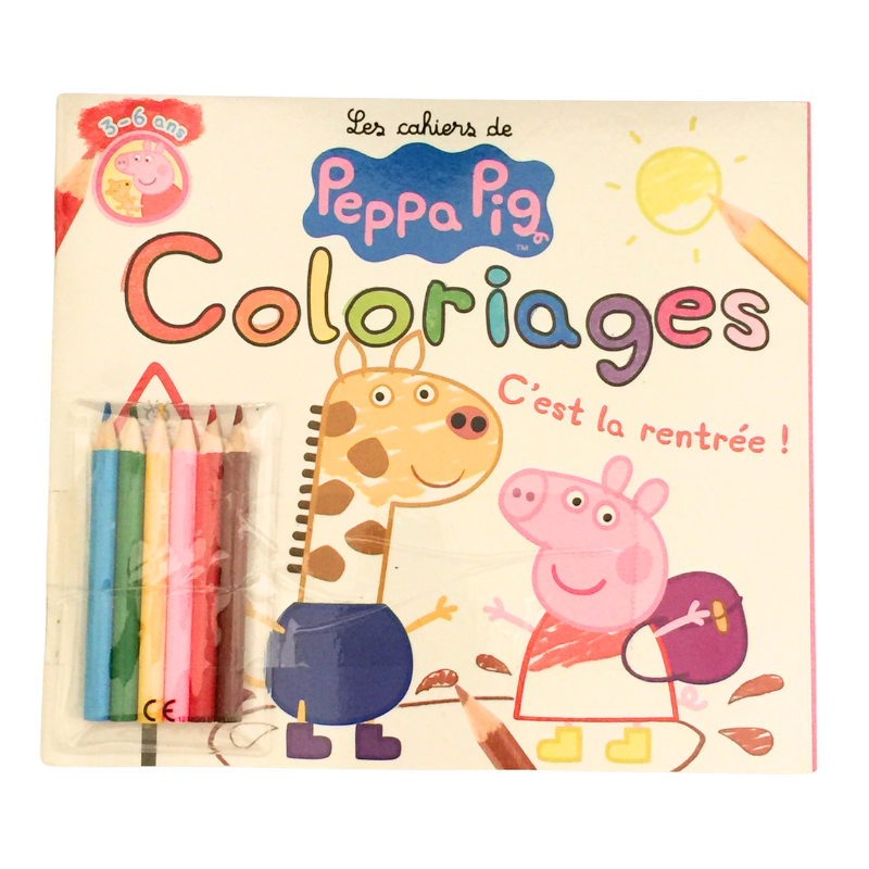 Livre de coloriage enfant Peppa Pig avec crayons