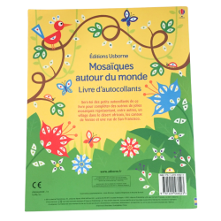 Livre enfant mosaïques autocollants autour du monde
