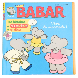 Magazine enfant Babar histoires et autocollants