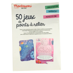 Livre enfant Montessori 50 jeux de points à relier