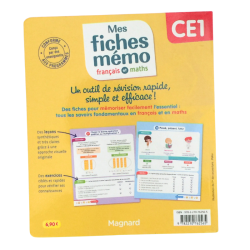 Livre scolaire Mes fiches mémo CE1 français maths