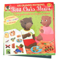 Livre enfant Petit Ours Brun histoires et autocollants