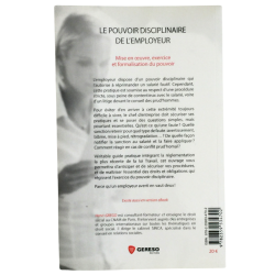 Livre droit du travail pouvoir disciplinaire employeur