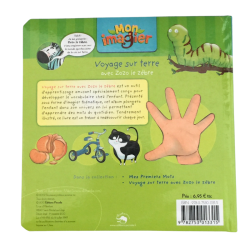 Livre enfant imagier voyage sur terre avec zèbre