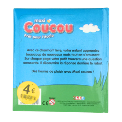 Livre enfant Maxi coucou prêt pour l’école avec rabats