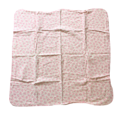 Couverture bébé motifs fleuris coton