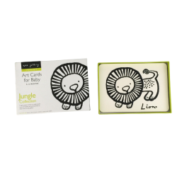 Cartes visuelles bébé noir et blanc jungle