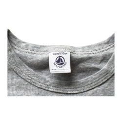T-shirt manches longues Petit Bateau gris 12 ans