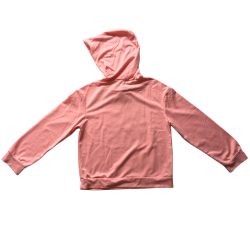 Sweat à capuche fille rose imprimé 12 ans