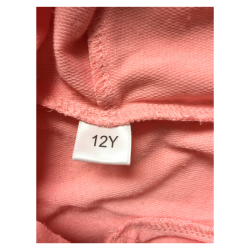 Sweat à capuche fille rose imprimé 12 ans
