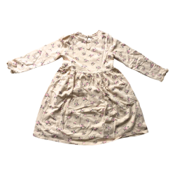 Robe enfant H&M beige à fleurs manches longues 8/10 ans