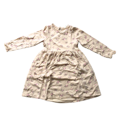 Robe enfant H&M beige à fleurs manches longues 8/10 ans