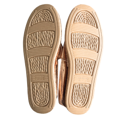 Espadrilles femme effet métallisé rose doré taille 38