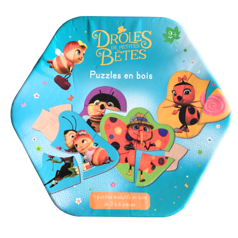 Puzzle enfant bois drôles de petites bêtes