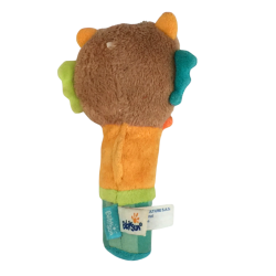 Hochet bébé hibou en peluche