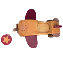 Avion en bois jouet enfant à tirer