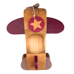 Avion en bois jouet enfant à tirer