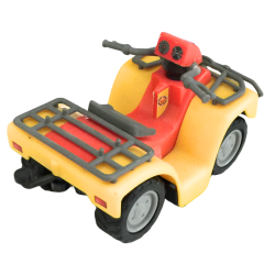 Quad miniature jouet enfant jaune et rouge