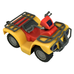 Quad miniature jouet enfant jaune et rouge