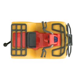 Quad miniature jouet enfant jaune et rouge