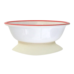 Bol ventouse bébé blanc et rouge