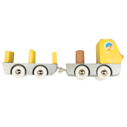 Petit train en bois Janod avec remorque