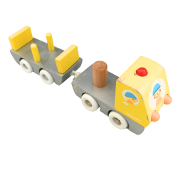 Petit train en bois Janod avec remorque