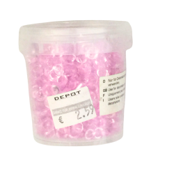 Perles roses translucides loisirs créatifs