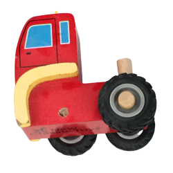 Camion en bois rouge jouet enfant