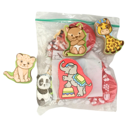 Lot figurines animaux en bois enfant