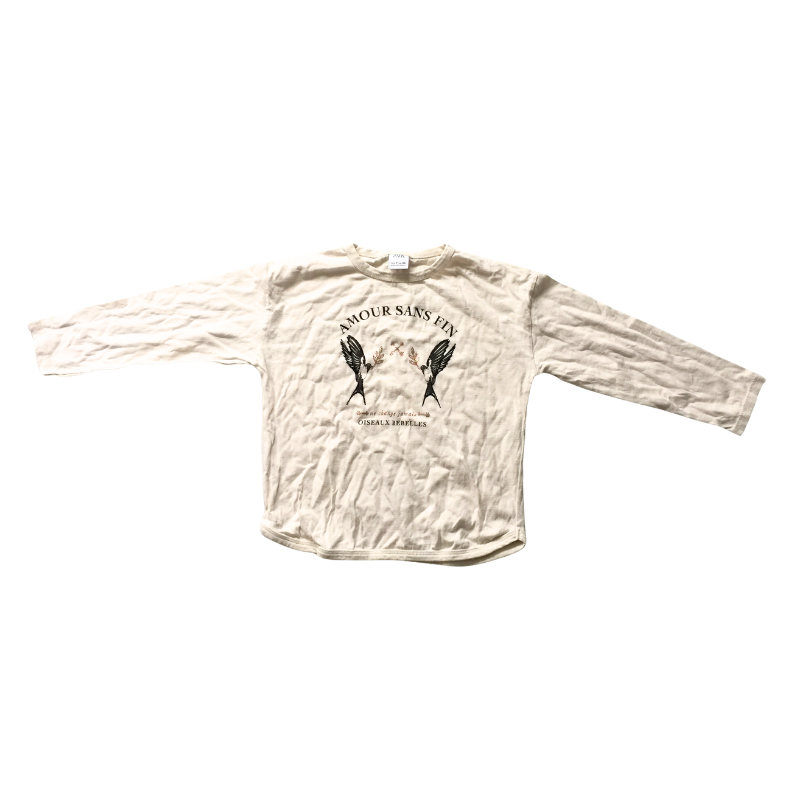 T-shirt manches longues Zara fille taille 7 ans