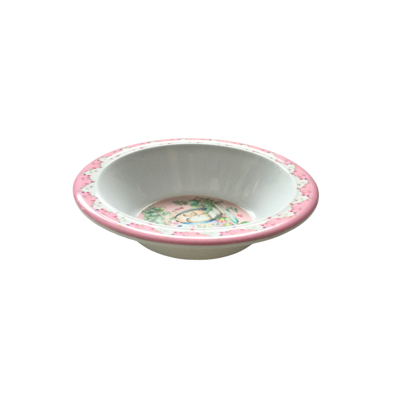 Bol en plastique décor floral rose