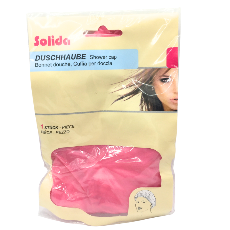 Bonnet de douche rose