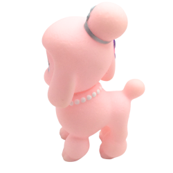 Jouet squishy chien princesse rose