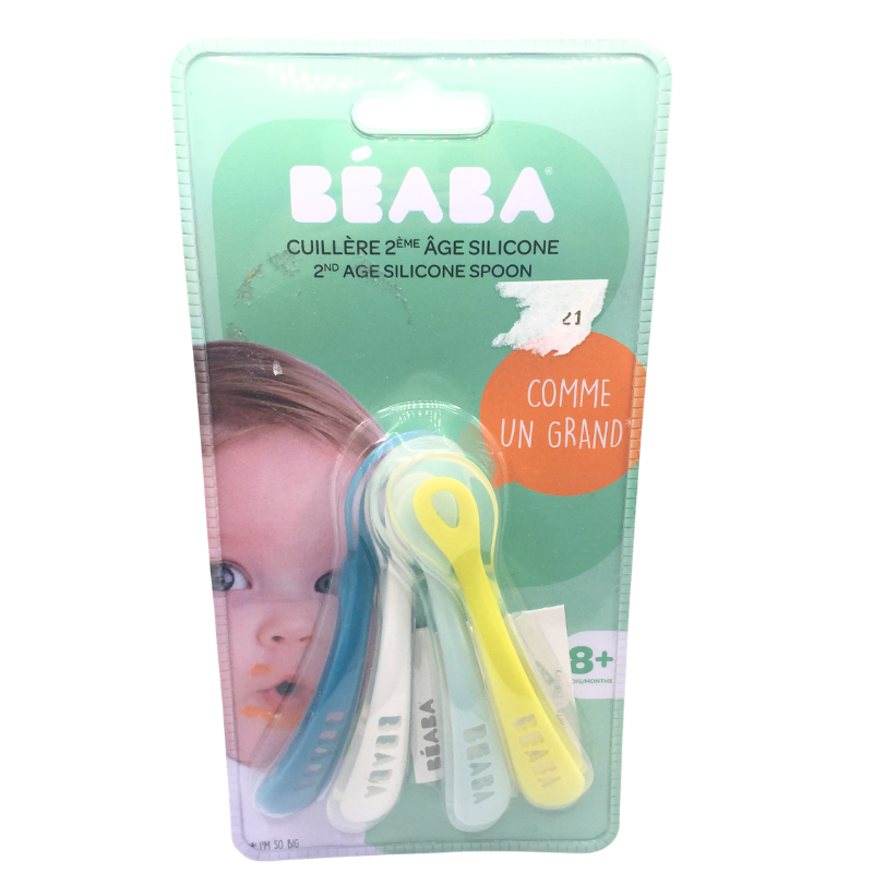 Cuillères bébé silicone Béaba 2ème âge