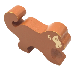 Figurine singe en bois peint pour enfant