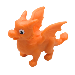Figurine dragon orange miniature pour enfant