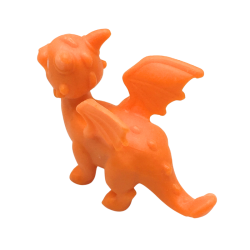 Figurine dragon orange miniature pour enfant