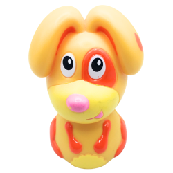 Jouet chien jaune et orange pour enfant