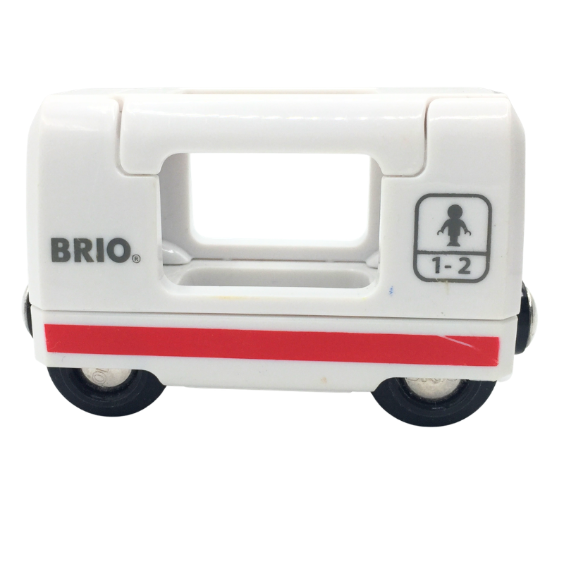 Wagon BRIO blanc miniature pour train enfant