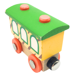 Wagon passager miniature en bois pour train enfant