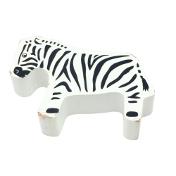 Figurine zèbre en bois pour enfant