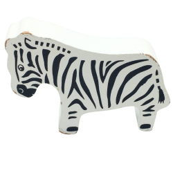 Figurine zèbre en bois pour enfant