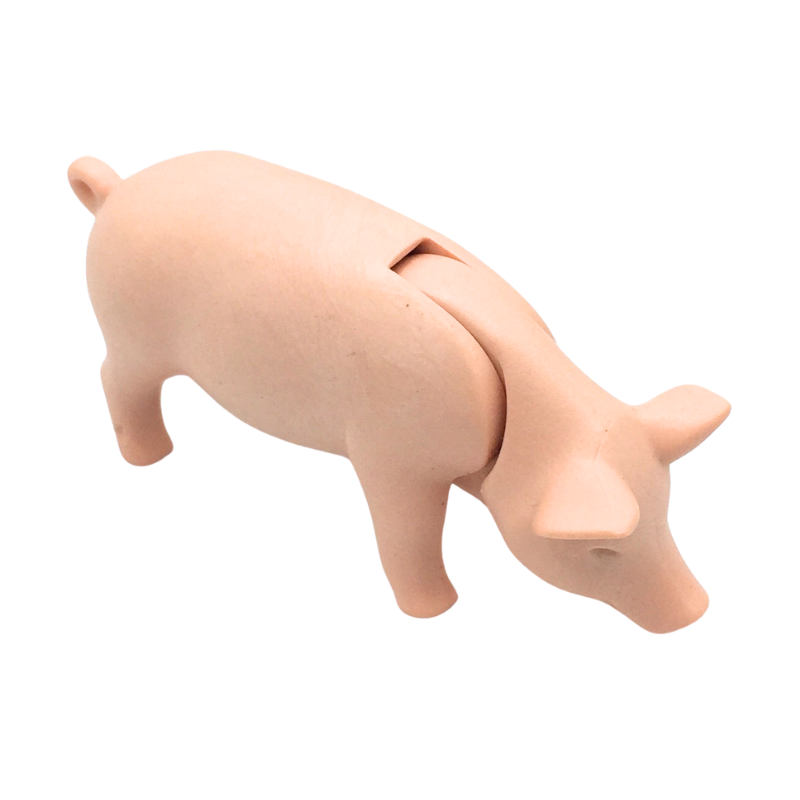 Figurine cochon articulé rose pour enfant