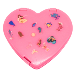 Miroir de poche cœur rose princesse