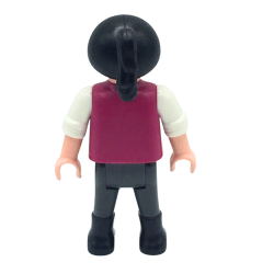 Figurine Playmobil fille avec t-shirt cheval rose