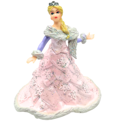 Figurine princesse robe rose scintillante