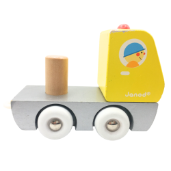 Camion en bois Janod jaune pour enfant