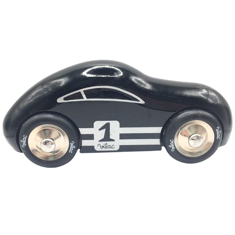 Voiture de course en bois Vilac noire