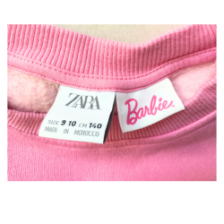 Sweat rose Barbie Zara fille 8/9 ans